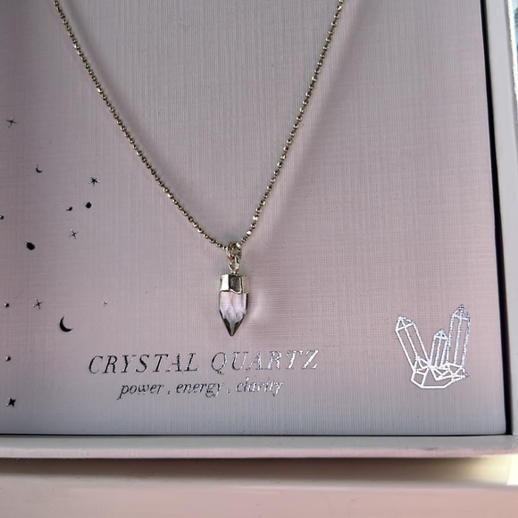 Wear Lex sterling silver crystal quartz necklace - Picture 3 of 3